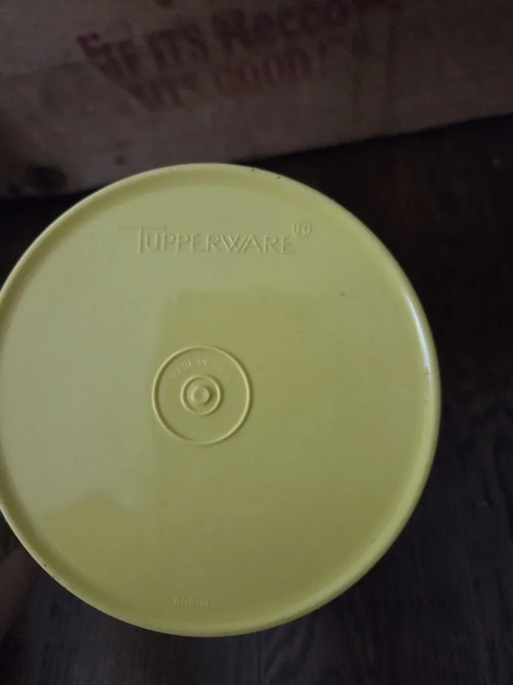 Vintage Yellow Tupperware Servalier 7